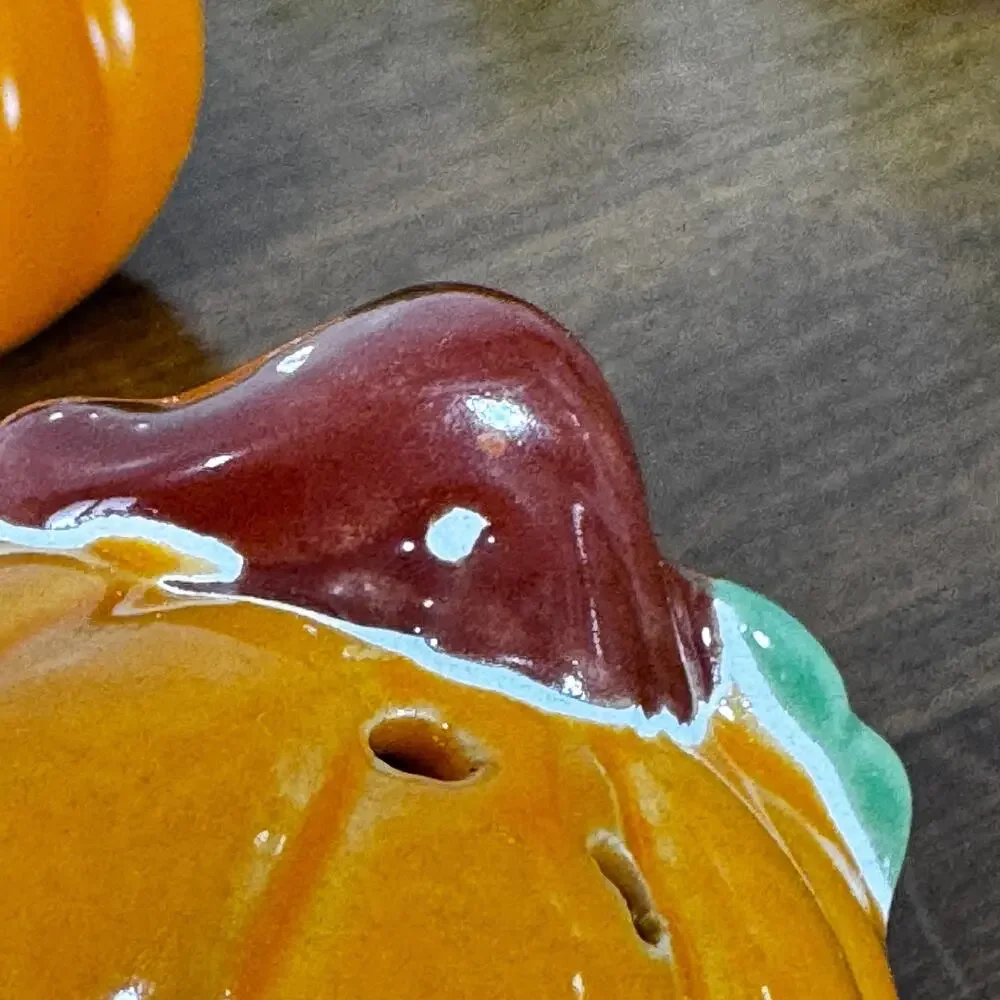 Ceramic Pumpkin Salt & Pepper Shaker Set NEW Fall Novelty